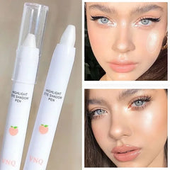 YICKYUE  -  Pearl White Lying Silkworm Highlighter Pen Matte Glitter Eyes Head Brightening High-gloss Eyeliner Pencil Korean Makeup Cosmetic