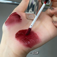 Yickyue Fashionable Silver Tube Mirror Lip Gloss Cool Plum Red Moisturizing Nude Lipgloss Liquid Lipstick Long Lasting Makeup Cosmetics