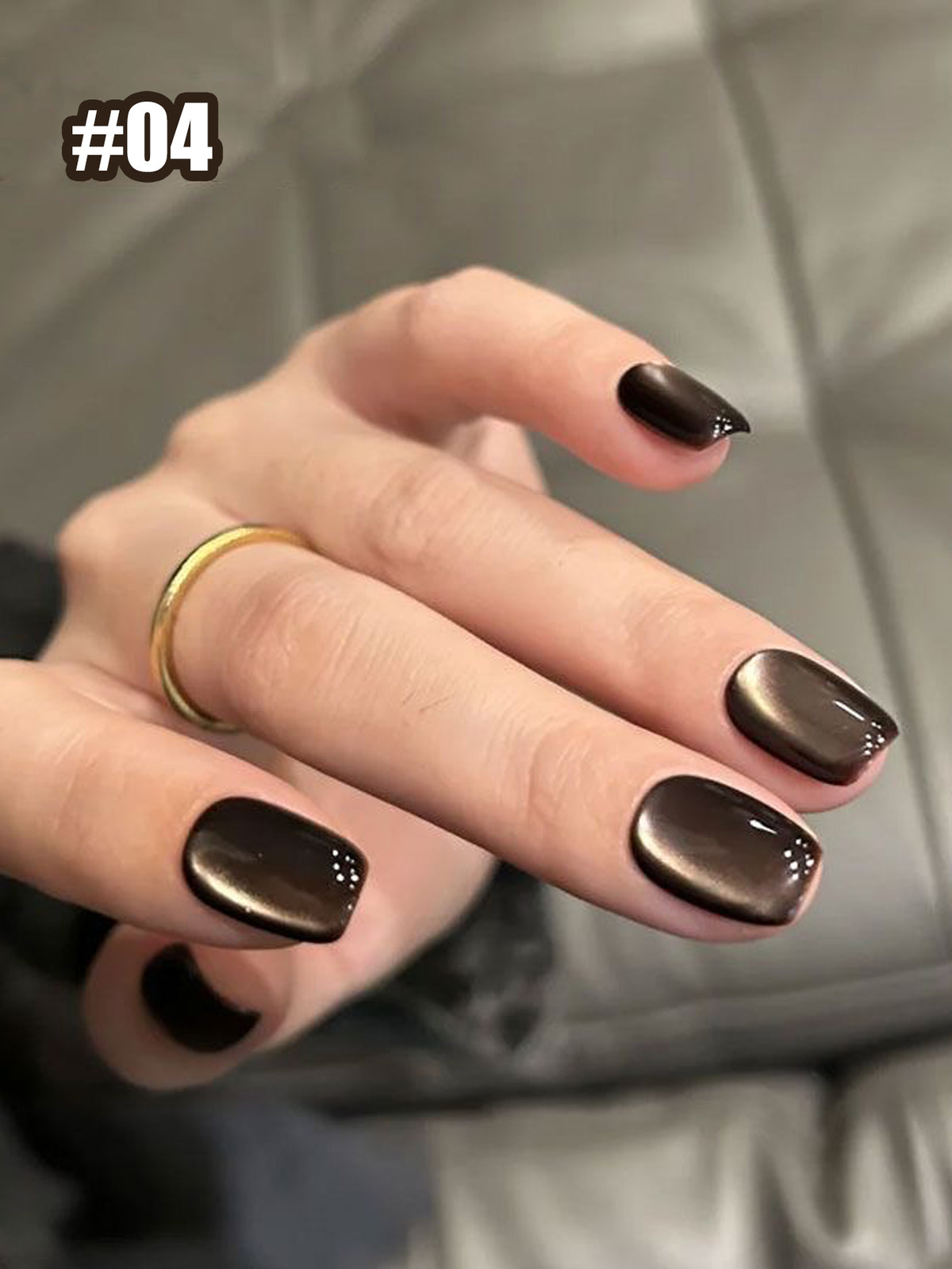 YICKYUE  -  1-6PCS Ancient Egyptian Cat's Eye Gel Nail Polish 2025 Autumn and Winter Caramel Black Chocolate Glass Beads Nail Art Supplies