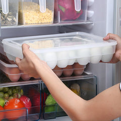 34 Grid Egg Storage Box Refrigerator Food Preservation Box Organizer Kitchen Accessories Plastic Tray Vegetable Rack Drop-proof
