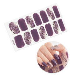 New Year Nail Sticker Shiny Patterned Nail Art Decor Sticker for Nail Decoration Nail Wrap Full Cover Nail Sticker for Christmas