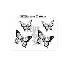 Waterproof Temporary Tattoo Sticker Black And White Butterfly Tattoo Flash Tattoo Arm Clavicle Female
