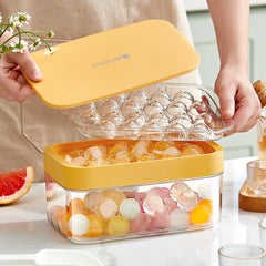 Ice Cube Trays Silicon Bottom Ice Cube Storage Container Box with Lid Ice Mold Makers for Cool Drinks Kitchen Bar Tool Accessory