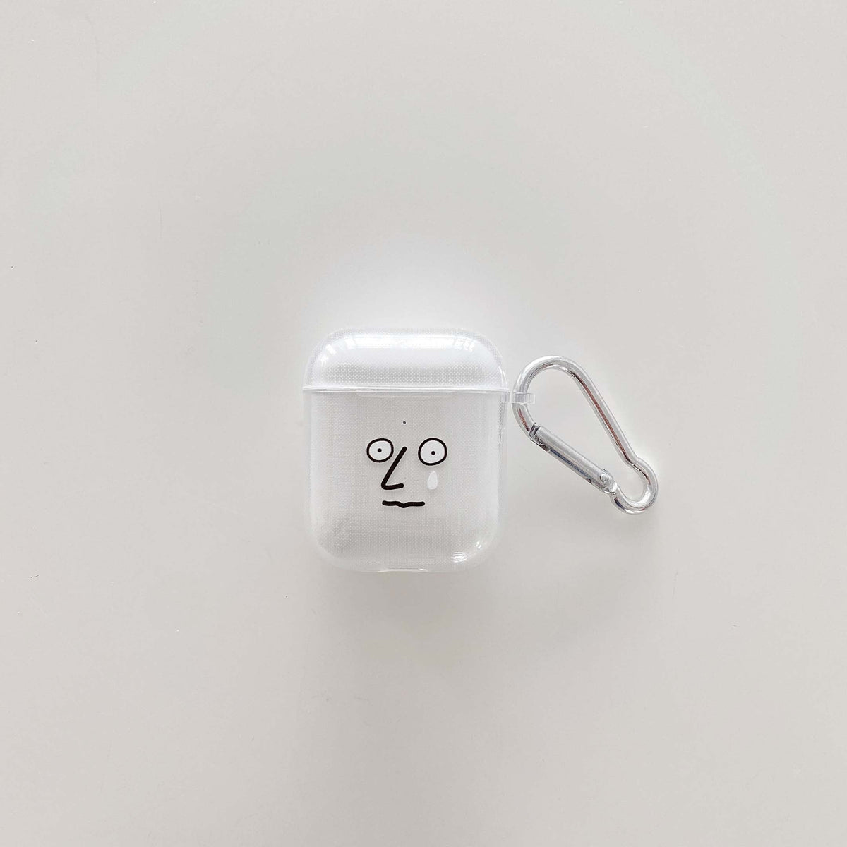 Funny face soft silicone cute cover clear earphone case for air pod 1/2 Bluetooth wireless charging box for apple airpod pro 3