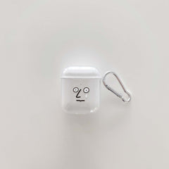 Funny face soft silicone cute cover clear earphone case for air pod 1/2 Bluetooth wireless charging box for apple airpod pro 3