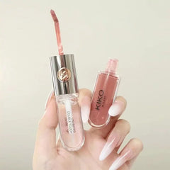 YICKYUE  -  Double Head Mirror Lipstick Moisturizing Transparent Gloss Cherry Red Double Touch Lipstick Retro Red Long-lasting Lip Gloss
