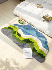 YICKYUE  -  Modern Design 3D Moss Living Room Area Rug Green Moss Soft Carpet Bedroom Bedside Floor Mat Anti-slip Balcony Hallway Home Rugs