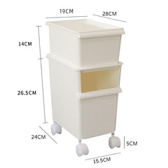Yickyue Simple Storage Rack Snack Sundries Rack Can Be Superimposed with Pulley Cartoon Toy Stickers Pet Supplies Household Trolley