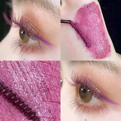 New Mini Mascara Waterproof Eye Makeup Eyelash Lengthening Curling Brown Purple Red Blue Rimel Colorful Mascara Small Brush Head