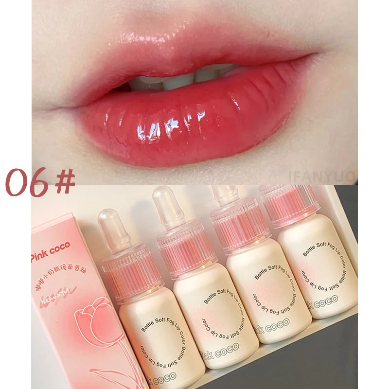 YICKYUE  -  Cute Baby Bottle Moisturizing Lip Gloss Mirror Lipgloss Long Lasting Non-greasy Lip Makeup Tint Water Light Lipstick Cosmetics