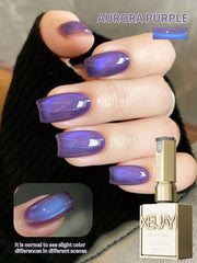 YICKYUE  -  1PC aurora Purple cat Eye gel nail polish, UV LED curing, long-acting fast drying nail art gel