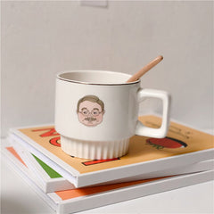 Korean couple ceramic granddad and granddad Mug creative granddad and granddad milk coffee mug