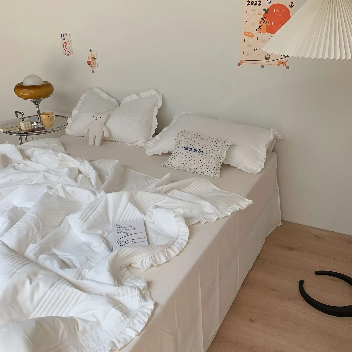 Yickyue Summer Blanket Set Korean Solid Colour Thin Quilt Bed Sheet Pillowcase 4pc Bedding Set Summer Comforter Set King Size Bed Linens
