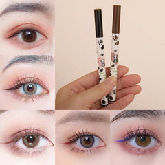 Yickyue 1pcs Lying Silkworm Eyeliner Pen Tea Brown Liquid Eye Shadow Pencil Smooth Quick-drying Cosmetics Cows Eye Makeup Beauty Tools