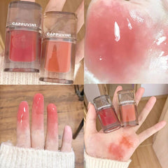 Yickyue Ice Crystal Jelly Moisturizing Lip Gloss Makeup Sexy Lip Oil Mirror Lip Plumper Pure Pink Lip Balm Clear Liquid Lipstick Lip Oil
