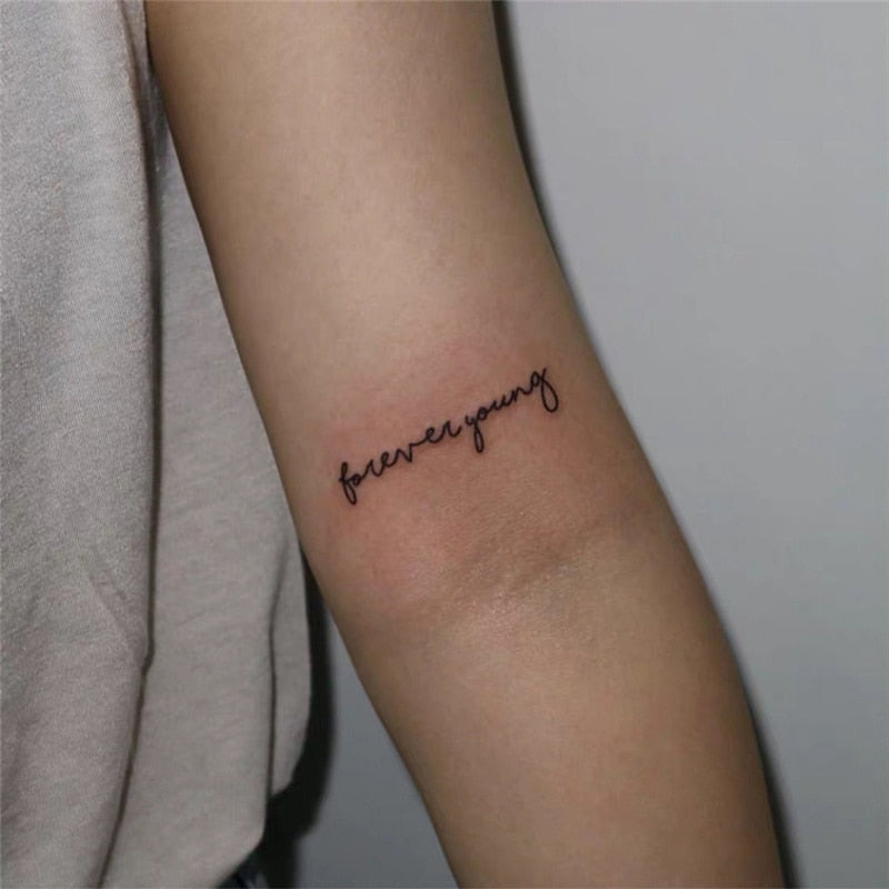 Sexy English Alphabet Design Waterproof Temporary Tattoo Sticker Female Male Arm Leg Fake Tattoo Letter Small Sticker