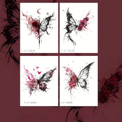 YICKYUE  -  Butterfly Color Tattoo Sticks Sexy Hot Girl Temporary Tattoo Arm Abdominal Waterproof Durable Fake Tatto Party Festival Gift Y2k