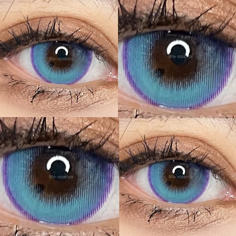 YICKYUE  1 Pair Color Contact Lenses Natural Eye Contact Brown Lenses Blue Lenses Cat Eye Lenses Monet Gray Eye Lense Yearly Sales
