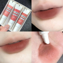 6 Colors Velvet Matte Liquid Lipsticks Waterproof Nude Lip Gloss Long Lasting Non Stick Cup Sexy Lip Tint Mud Makeup Cosmetic