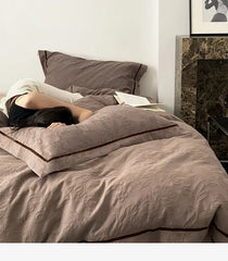YICKYUE  -  Vintage Jacquard Bed Set of Four Pieces Made of Pure Cotton 2023 New High Quality Bedding Sheet and Quilt Cover