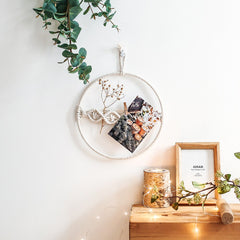 Photo Display Macrame Wall Hanging Boho Home Decor Aesthetic Room Decoration Wall Tapestry Women Bedroom Apartment Garden Decor