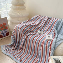 YICKYUE  -  Cartoon Cute Small Strawberry Cotton Fleece Blanket Skin-friendly Soft Sofa Decorative Blanket Warm Office Lunch Break Blanket
