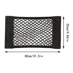 Car Back Rear Trunk Seat Storage Bag Auto Accessories Organizer Double-deck Elastic String Net Magic Sticker Pocket Bag Mesh