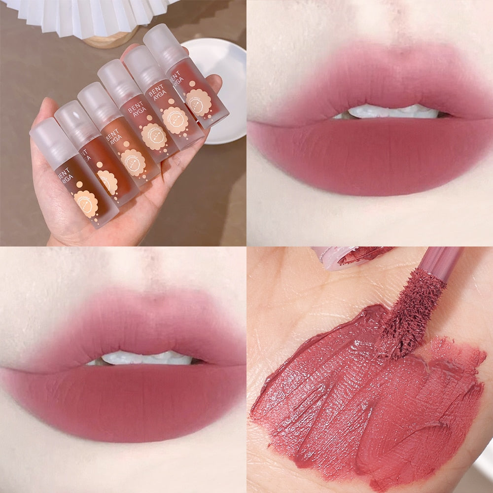 Yickyue Matte Lip Gloss Makeup Long Lasting Red Velvet Easy To Wear Lip Mud Waterproof Creamy Non Sticky Cup Lip Tint Women Lip Cosmetic