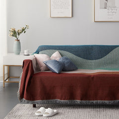 Yickyue Nordic geometric stripes throw blanket aesthetics sofa cover living room farmhouse decor sofa cover dust boho tapestry hotel rug