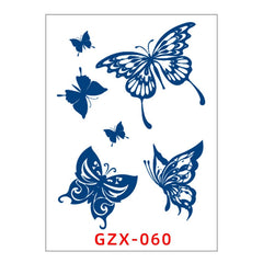Herbal Plant Waterproof Tattoo Stickers Chinese Character Sun Moon Juice Tattoo Semi-Permanent Tattoo Men Women Body Art Sticker