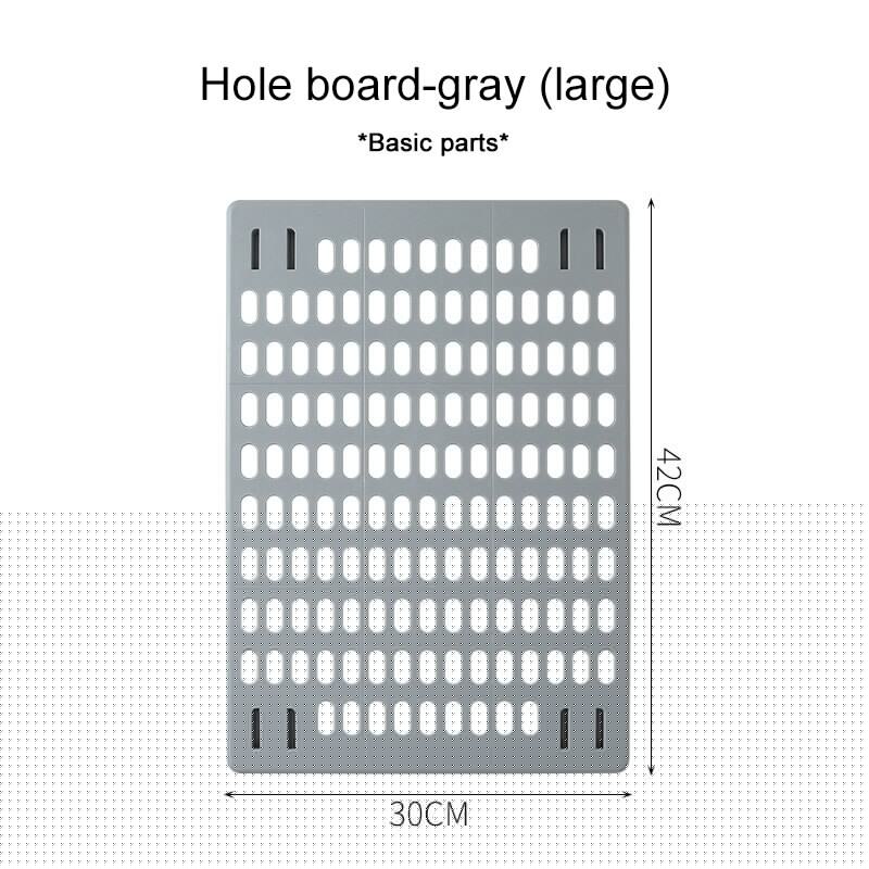 Storage Rack Punch-free Household Hole Board Wall Dormitory Kitchen Bathroom Wall Shelf Wall Hanging Storage Hook Rack Shelves