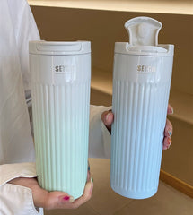500ml Portable Fashion Stainless steel 304 Coffee Mug Color Changing Design Car Thermos Mug Travel Thermal Cup For Gifts