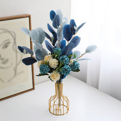 W&G Retro Iron Line Vase Hydroponic Plant Flower Vase Metal Plant Holder Nordic Styles Tabletop Home Decoration Modern