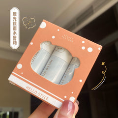 HELLO STYLE Dummy Bear Soft Mist Velvet Lip Mud Mirror Lip Glaze Easy To Color Nude Makeup Long-lasting Natural Lip Makeup