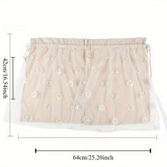 YICKYUE  -  [Multifunctional Sunscreen Car Shade] Car Sunshade, Hanging Suction Cup Lace Daisy, Multifunctional Sunscreen Heat Insulation, Car Double Blackout Curtains