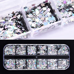 New Multi-Size Nail Rhinestones 3D Crystal AB Clear DIY Nail Art Decorations Silver Rivet Rhinestone Akcesoria Do Paznokci