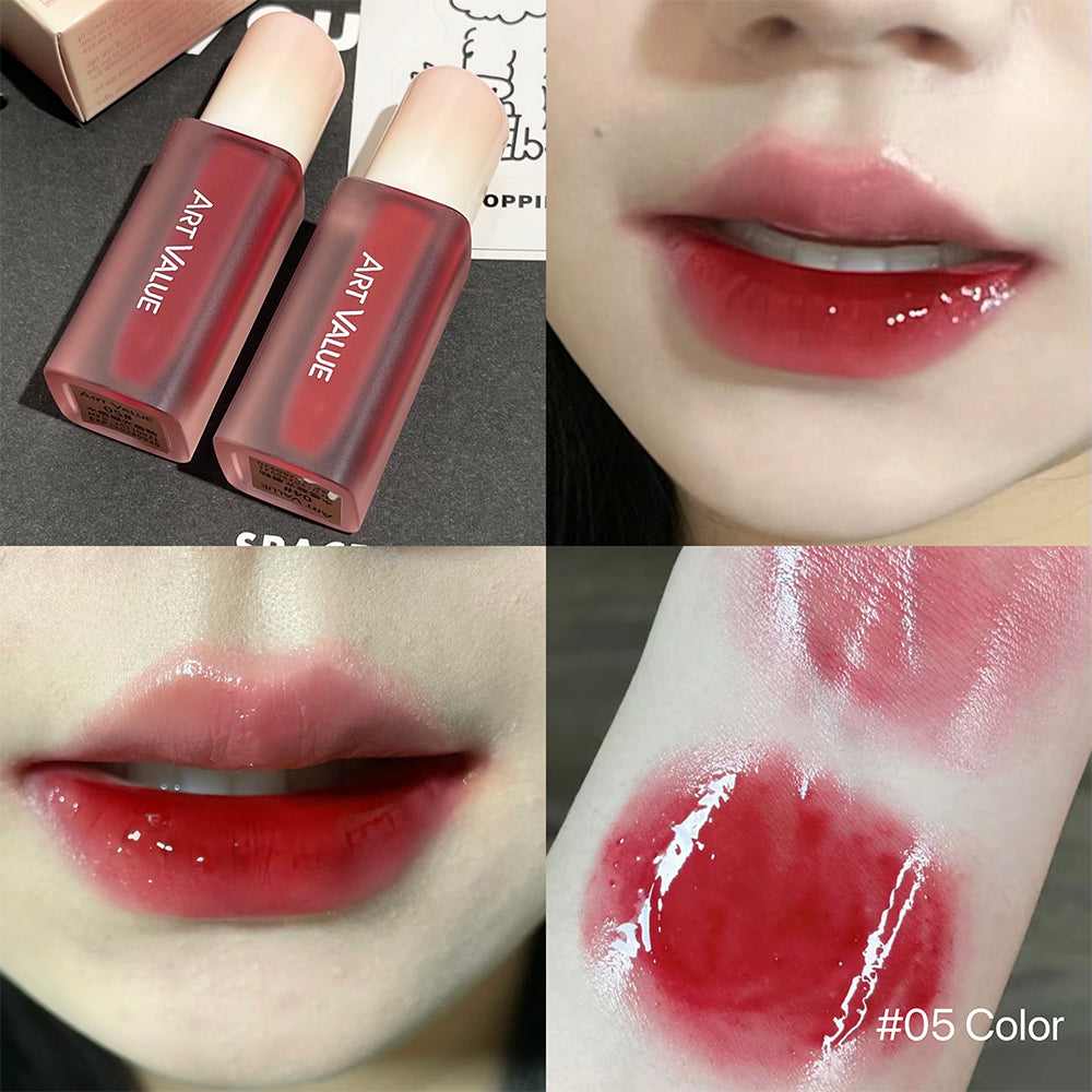YICKYUE  -  Waterproof Mirror Nude Lip Gloss Red Lip Glaze Moisturizing Long-Lasting Velvet Liquid Lipstick Korean Women Makeup Cosmetics