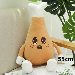 Cute Cartoon Plush Hamburger French Fries Chicken Leg Toy Stuffed Food Popcorn Pizza Pillow Cushion Kids Toys Birthday Gift