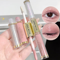 Yickyue Shimmer Double-head Eyeshadow Liquid Matte Pearlescent Eye Shadow Korean Makeup Eyes Glitter Beauty Long Lasting Cosmetics