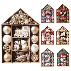 Yickyue 70 Pcs Christmas Ornaments Christmas Ball Set Xmas Tree Hanging Pendants Navidad Noel Decoration Home New Year Gifts 2023