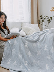 Summer Quilts Cotton Gauze Japanese-Style Decorative Bed Throw Blankets Cover Pink Bedspreads For Sofa Bedding 150*230/200cm