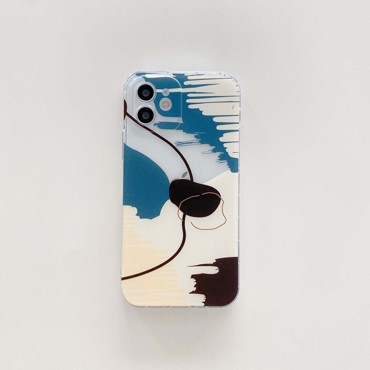 Graffiti phone case line art cover for iphone 11 12 mini pro max xsmax 7 x 8 plus xr cute soft silicone shockproof shell conque