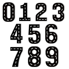 YICKYUE  -  0-9 Track Numbers Decoration Racing Theme Cardboard Cutout DIY Boys Birthday Age Sign Baby Shower Party Decor Photo Props