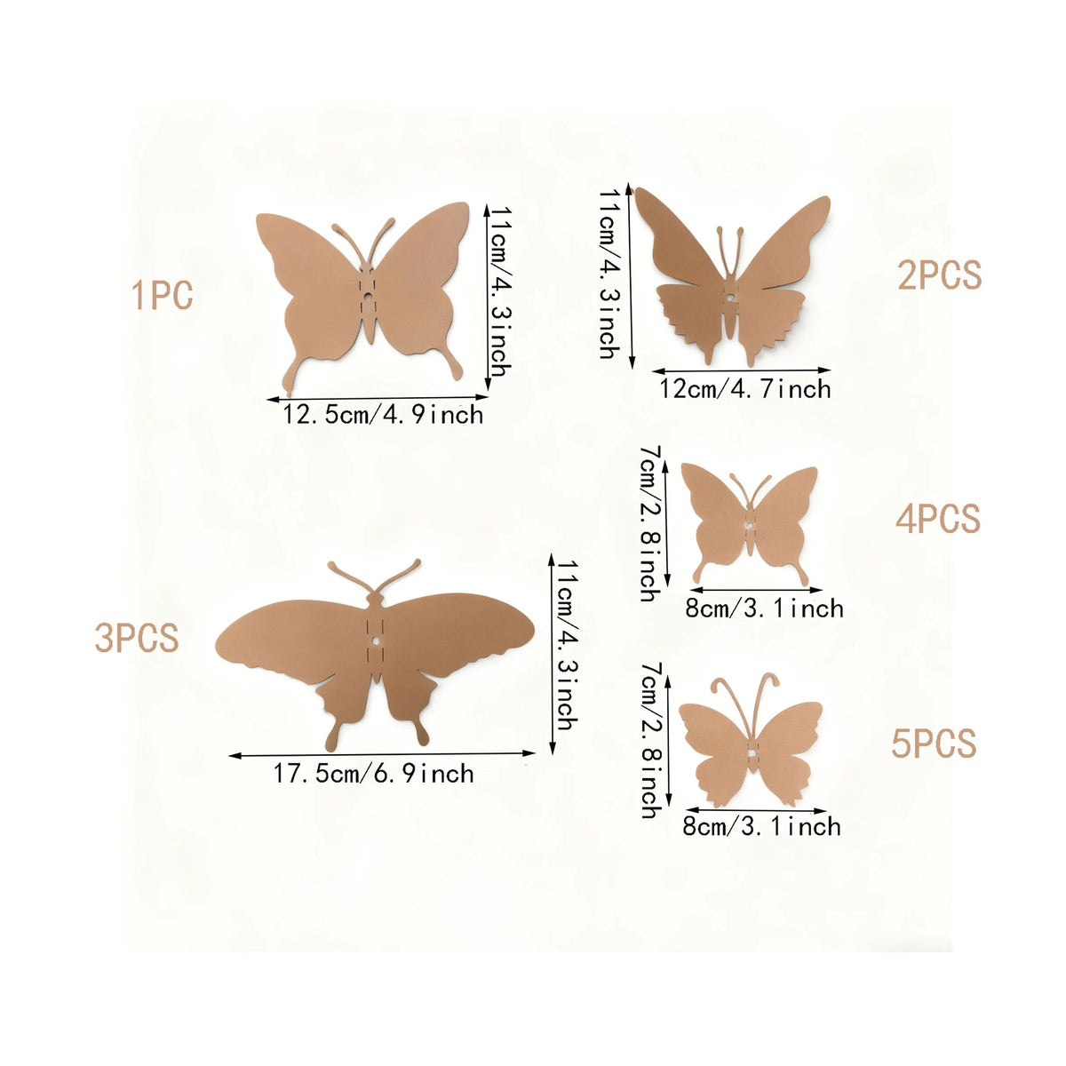 15pcs Rustic Metal Butterfly Wall Decor Set Butterfly Silhouette Wall Art Room Decor Garden Patio Fence Outdoor Home Decorations