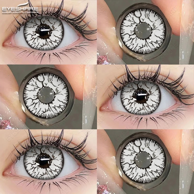 YICKYUE  -  Cosplay Anime Eyes Lenses for Eyes Makeup Ccrazy Halloween Beauty Contact Lenses Eye Cosmetic Color Lens Eyes