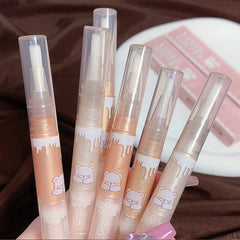 YICKYUE  -  Cute Bear Liquid High Gloss Pen High Quality Soft Brushes Head Makeup Highlighter Pearllight Brightening Eye and Nose Cosmetics