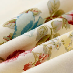 Shabby Pink Floral Elegant Korea Style Ruffles Duvet Cover Bed Sheet Set 4Pcs Queen King size Pink 100%Cotton Girls Bedding set
