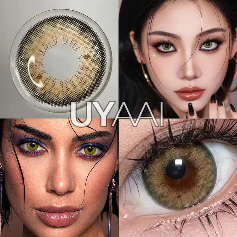 YICKYUE  -  1 Pair Colored Contact Lenses for Eyes Brown Lenses Blue Lenses Gray Eye Contact Fashion Lenses Free Shipping