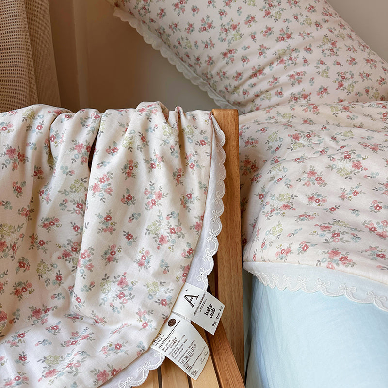 YICKYUE  -  Summer Quilt French Style 2024 New Pure Cotton Double Layer Yarn Soybean Fiber Cool Blanket Air Condition Quilt