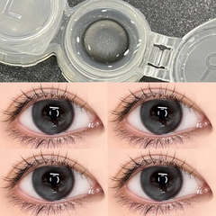 YICKYUE  -  1Pair New Natural Colored Contact Lenses Eye Black Pupils lens with Degree Makeup Myopia Lenses Yearly Use Fast Shipping